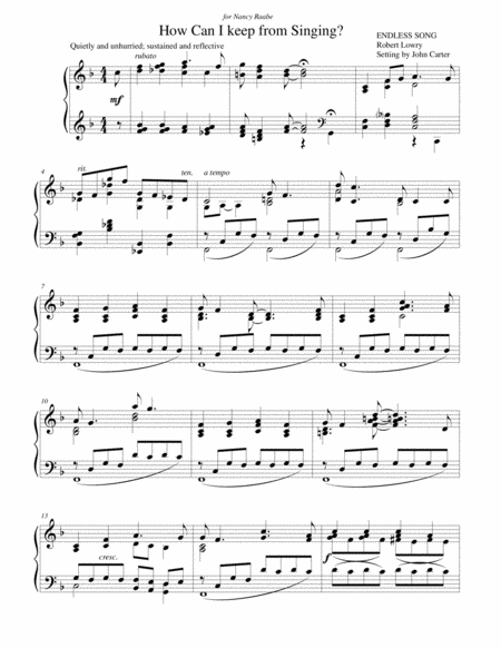 How Can I Keep From Singing Sheet Music