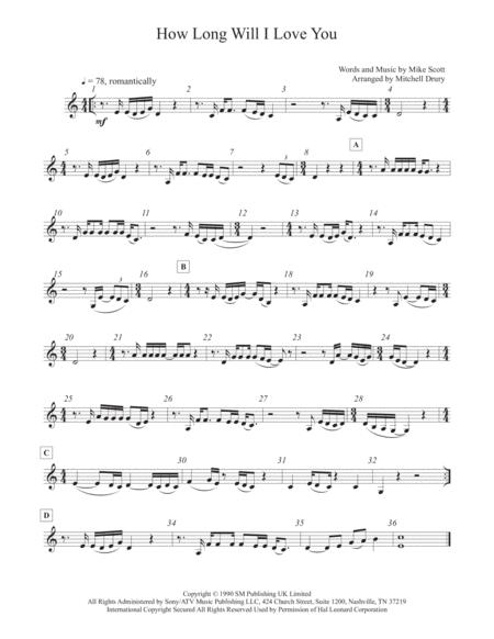 Free Sheet Music How Long Will I Love You