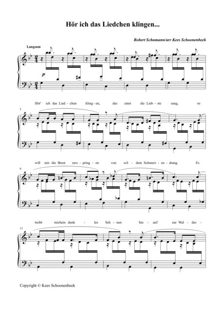 Hr Ich Das Liedchen Klingen Sheet Music