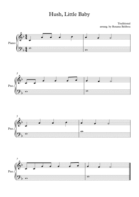 Hush Little Baby Sheet Music