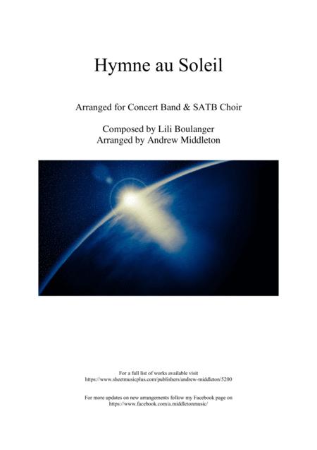 Hymne Au Soleil Arranged For Concert Band Piano Sheet Music