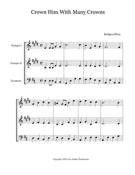 Hymns For Brass Trio Book Ii 2 Trumpets And Trombone Sheet Music