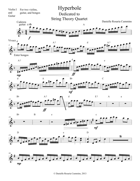 Free Sheet Music Hyperbole