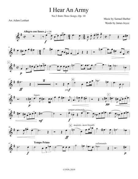 I Hear An Army For English Horn Cor Anglais Solo Sheet Music