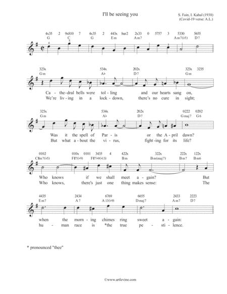 Free Sheet Music I Ll Be Seeing You Chord Melody Arrangement For Ukulele With Lyrics