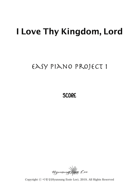 Free Sheet Music I Love Thy Kingdom Melody Pno Accomp