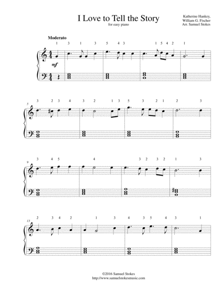 Free Sheet Music I Love To Tell The Story For Easy Piano