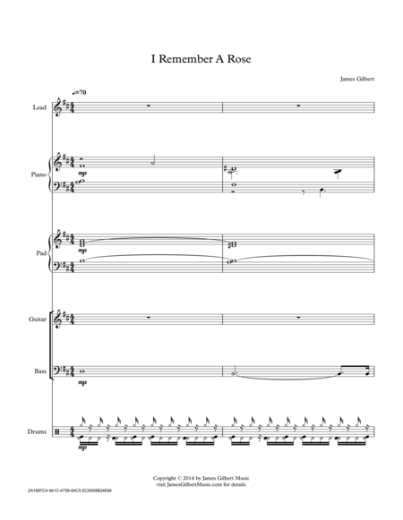 I Remember A Rose Ie059 Sheet Music