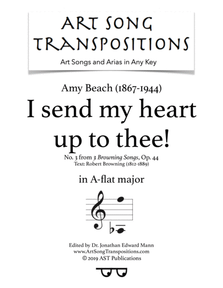 I Send My Heart Up To Thee Op 44 No 3 A Flat Major Sheet Music