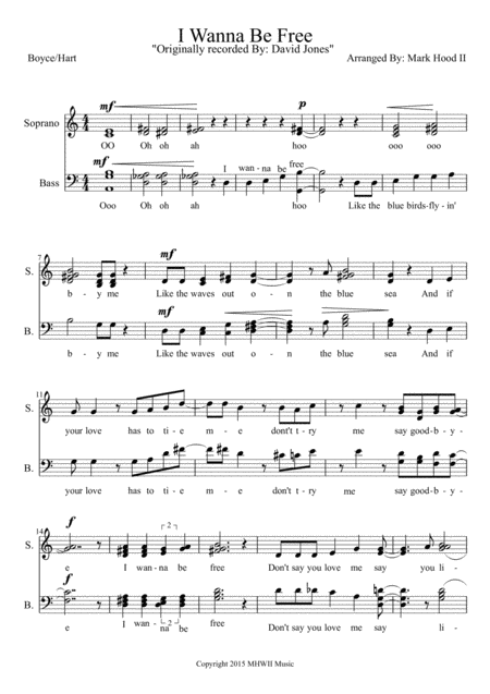 I Wanna Be Free Sheet Music