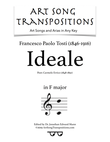 Ideale Transposed To F Major Sheet Music