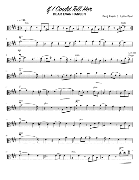 Free Sheet Music If I Could Tell Her Viola