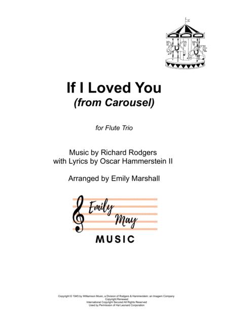 Free Sheet Music If I Loved You For Flute Trio