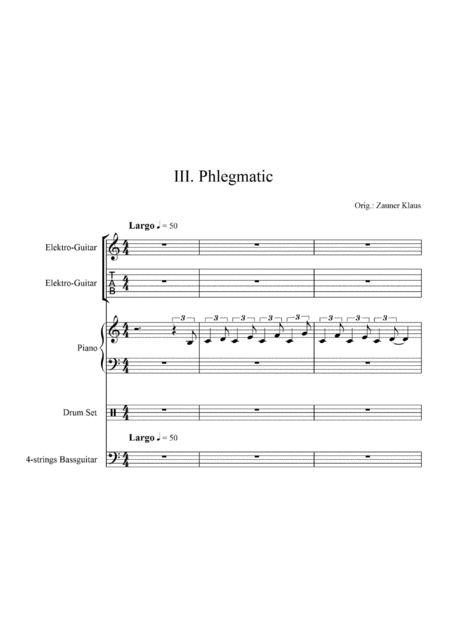 Iii Phlegmatic Sheet Music