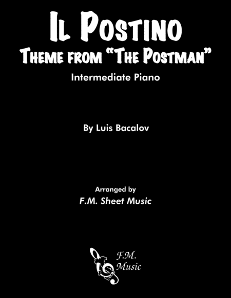 Il Postino The Postman Intermediate Piano Sheet Music