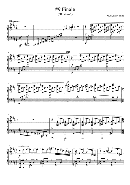 Free Sheet Music Illusions 9 Finale