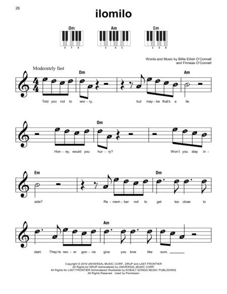 Free Sheet Music Ilomilo