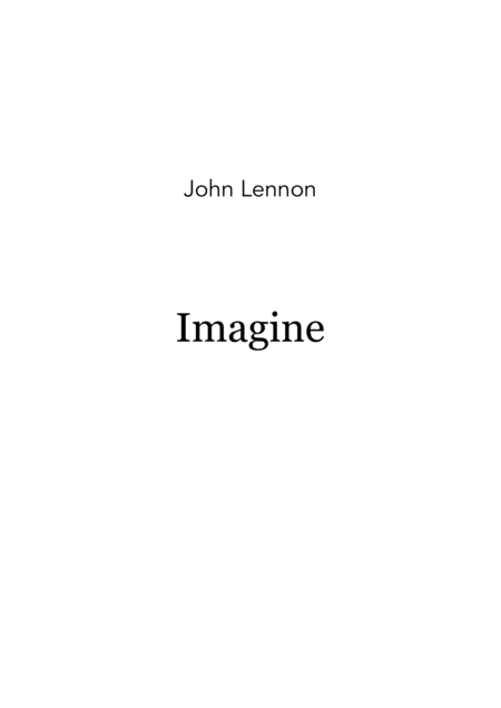 Free Sheet Music Imagine Brass Quintet