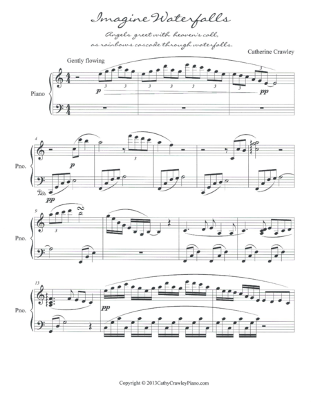 Imagine Waterfalls Sheet Music