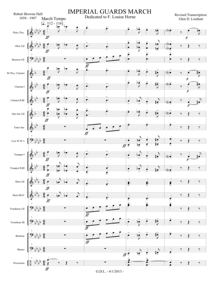 Imperial Guards March Sheet Music