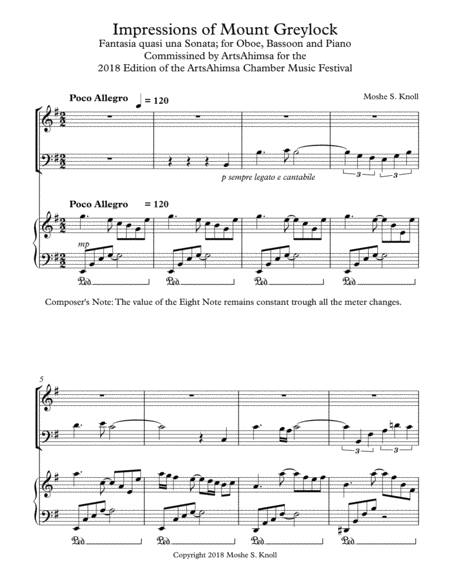 Impressions Of Mount Greylock Sheet Music