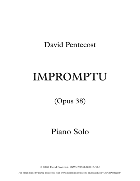 Free Sheet Music Impromptu Opus 38