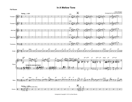 In A Mellow Tone Little Big Band Sheet Music