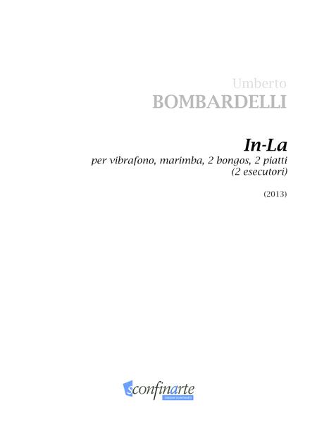 In La Per Vibrafono Marimba 2 Bongos 2 Piatti 2 Esecutori Sheet Music