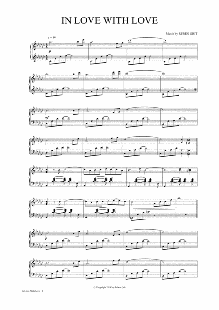 Free Sheet Music In Love With Love