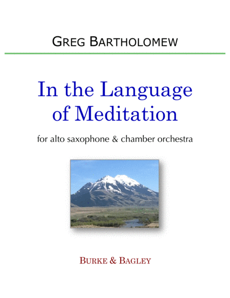 Free Sheet Music In The Language Of Meditation Solo With Chamber Orchestra Score