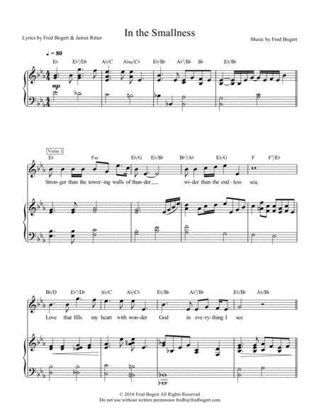 Free Sheet Music In The Smallness