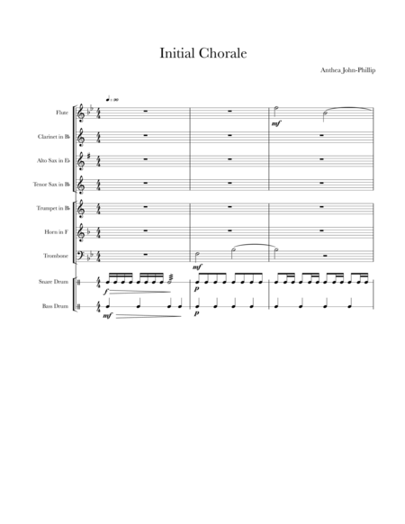 Free Sheet Music Initial Chorale