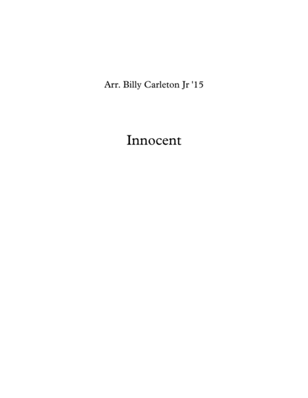 Free Sheet Music Innocent