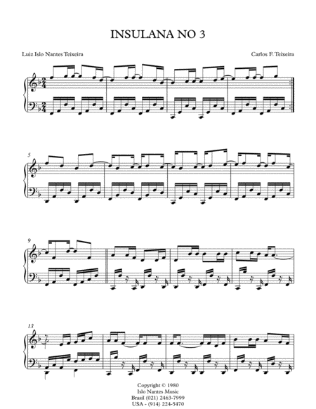 Free Sheet Music Insulana No 3