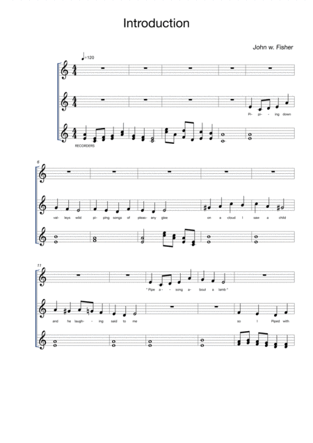 Intro Songs Of Innocence Sheet Music