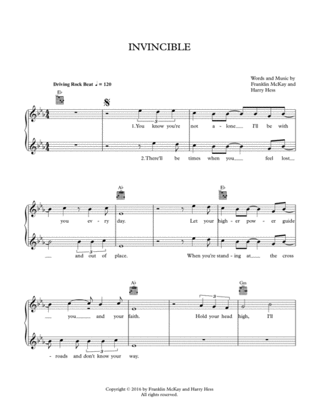 Invincible Sheet Music