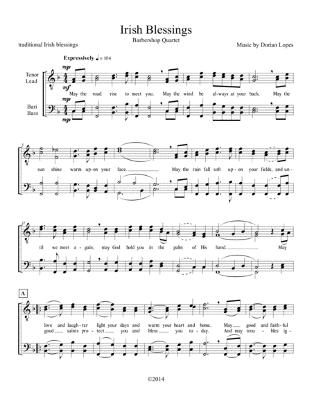 Irish Blessings Sheet Music