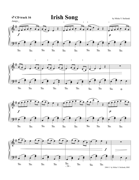 Irish Song Easy Intermediate Romantic Sheet Music