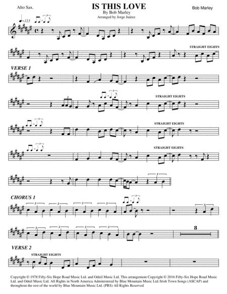 Is This Love Alto Sax Sheet Music