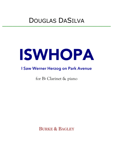 Iswhopa I Saw Werner Herzog On Park Avenue Sheet Music