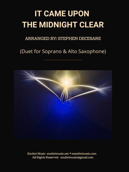 Free Sheet Music It Came Upon The Midnight Clear Duet For Soprano And Alto Saxophone