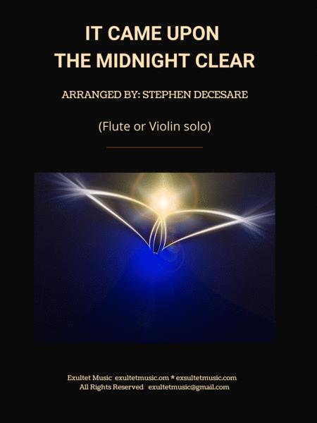 Free Sheet Music It Came Upon The Midnight Clear Flute Or Violin Solo And Piano