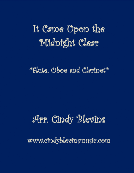 It Came Upon The Midnight Clear For Flute Oboe And Clarinet Sheet Music