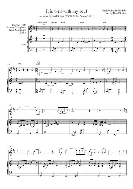 Free Sheet Music It Is Well With My Soul Piano Solo In Bb Easy