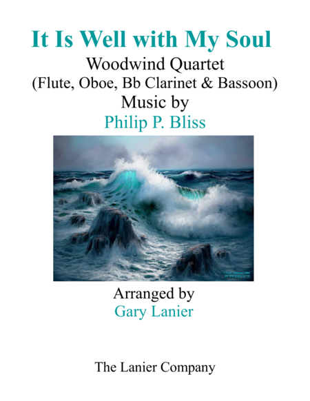 It Is Well With My Soul Woodwind Quartet Flute Oboe Bb Clarinet Bassoon With Score And Parts Sheet Music