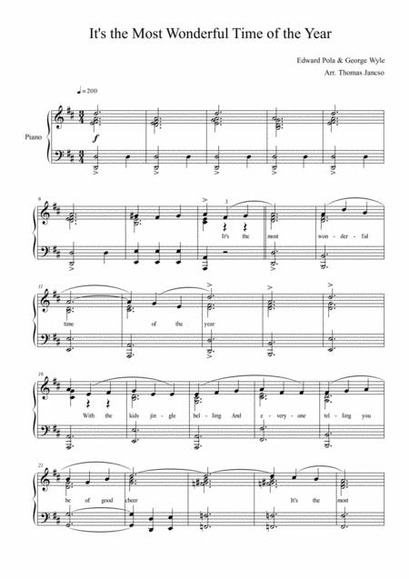 It The Most Wonderful Time Of The Year Sheet Music