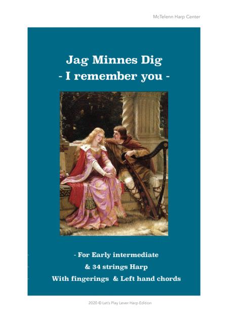 Jag Minnes Dig Medieval Swedish Love Song For Early Intermediate 34 Strings Harp Fingerings Left Hand Chords By Eve Mctelenn Only Score Sheet Music