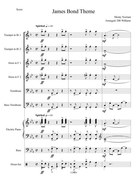 James Bond Theme Brass Sextet Sheet Music