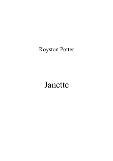 Free Sheet Music Janette