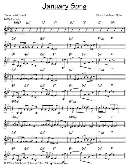 January Song Sheet Music